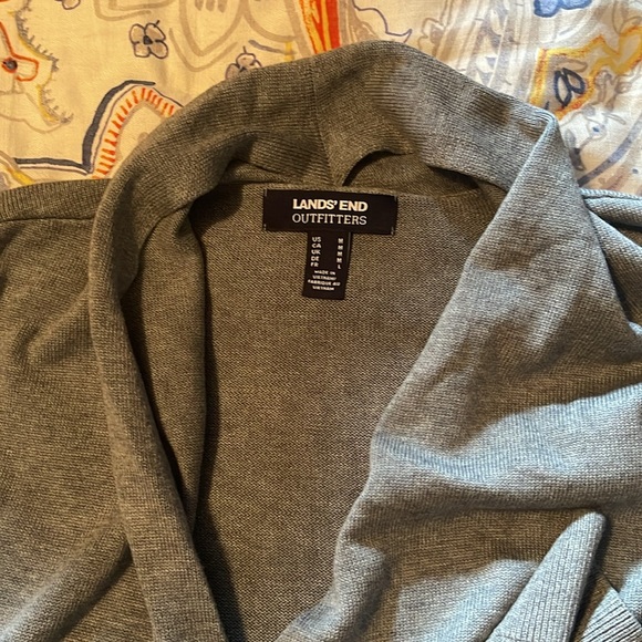 Women’s Lands End Long Open Front Cardigan - Picture 5 of 5